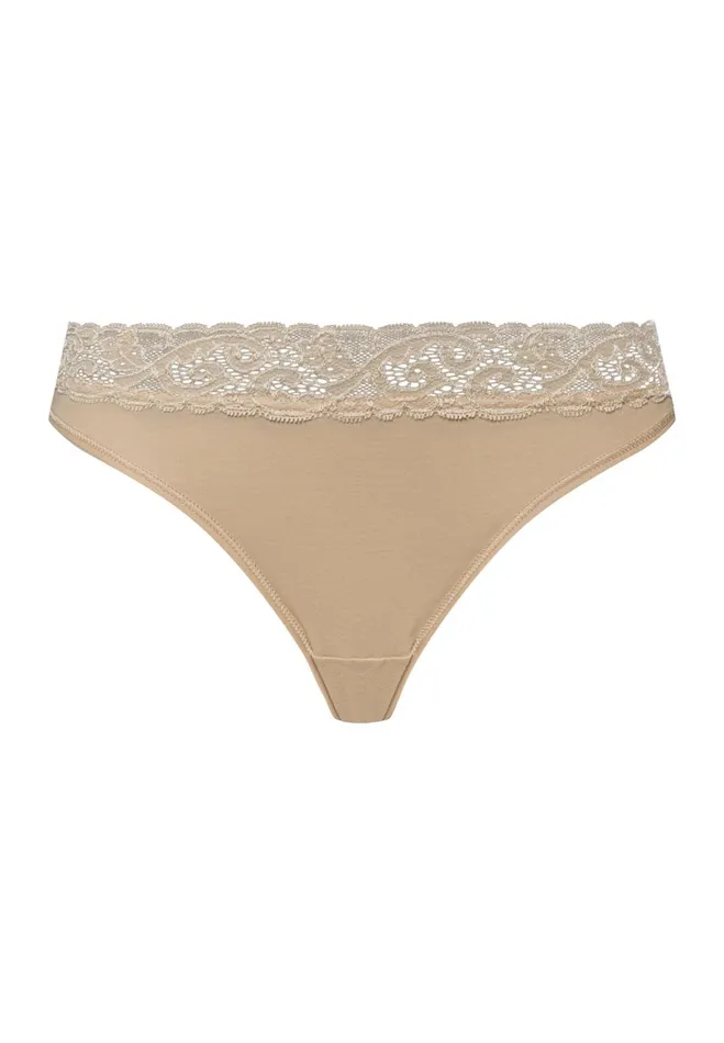 Cotton HiCut Brief Iced Cappuccino Women HANRO High Cut Briefs