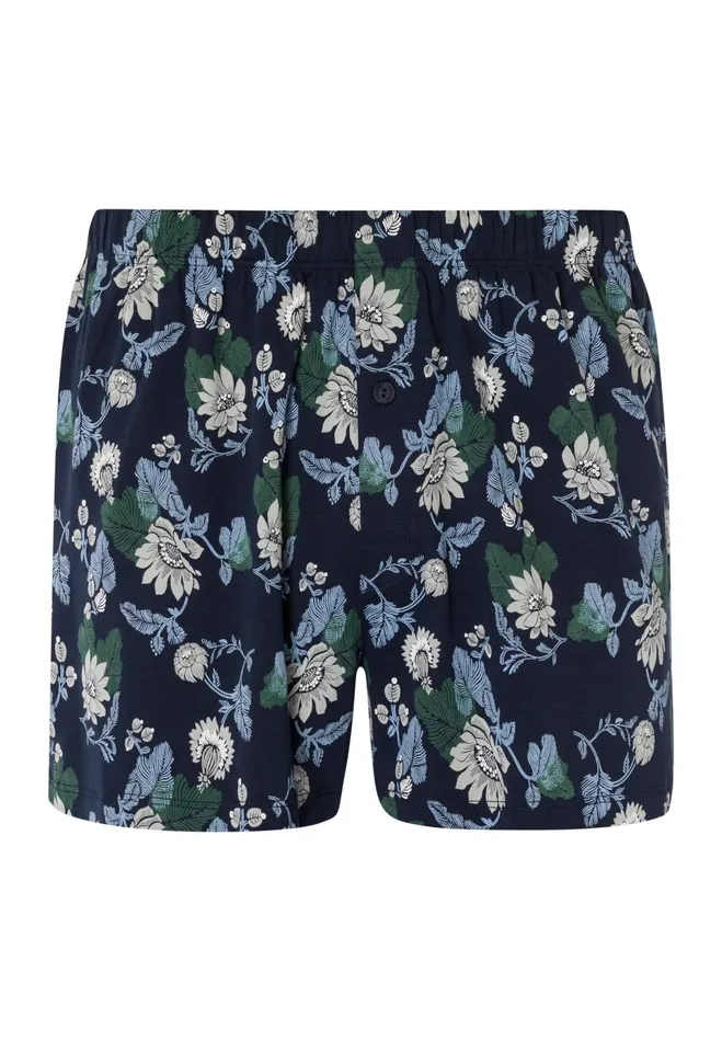 Cotton Knit Boxers Fine Lined Print Men HANRO Boxers