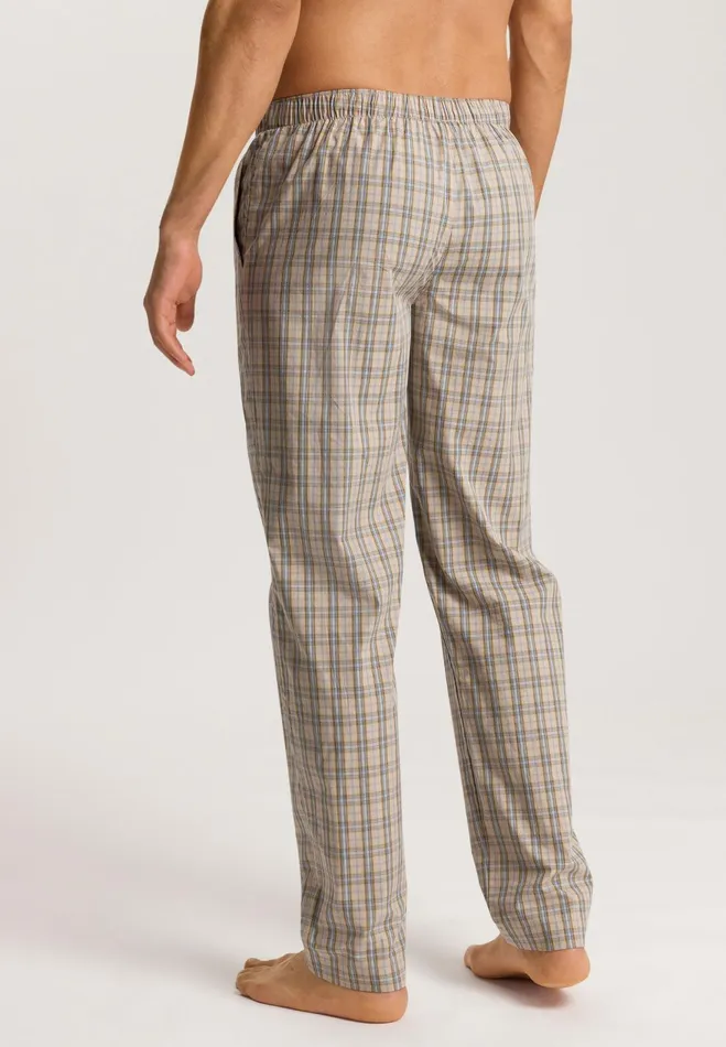 Cotton Woven Pajama Pants Amber Check Men HANRO Pajama Bottoms
