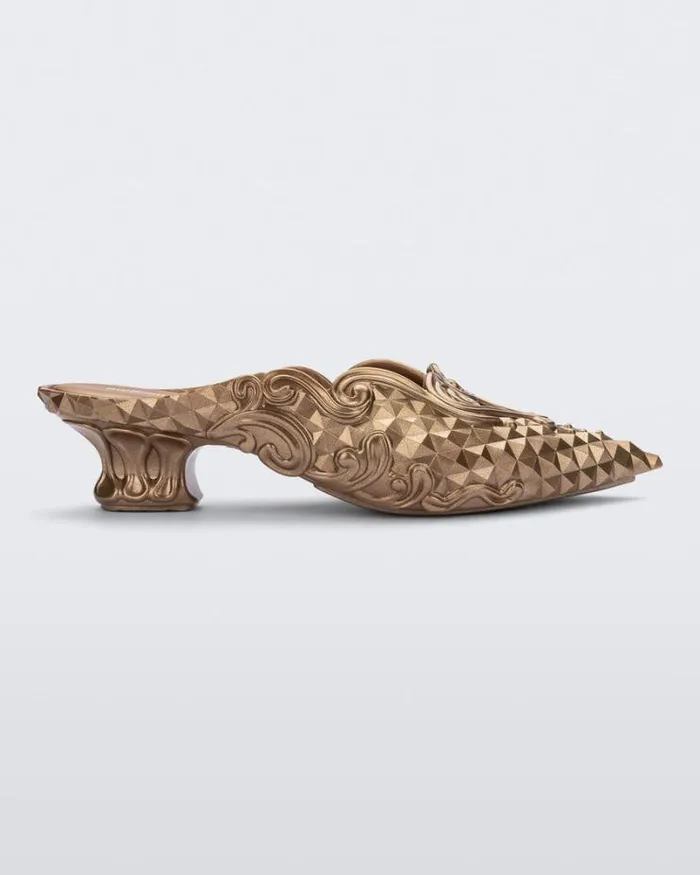 Court Shoe Gold Women Melissa Heels