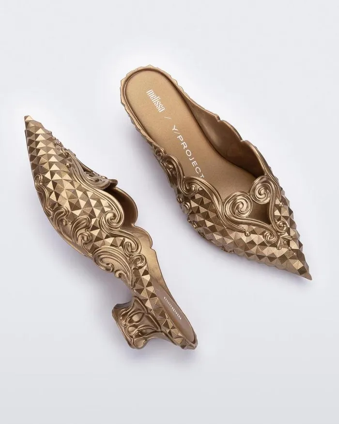 Court Shoe Gold Women Melissa Heels