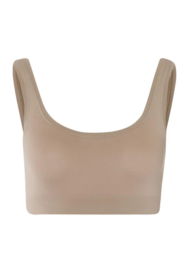 Crop Top Deep Taupe Women HANRO Wireless Bras