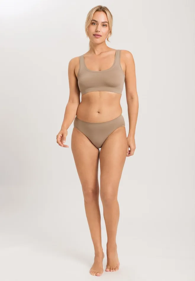 Crop Top Deep Taupe Women HANRO Wireless Bras