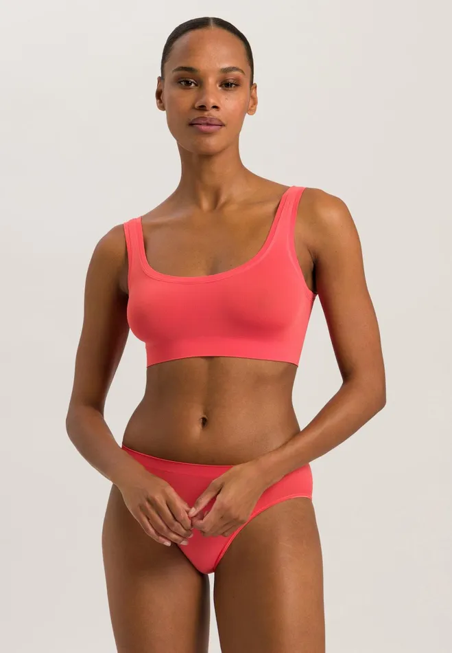 Crop Top Juicy Melon Women HANRO Wireless Bras
