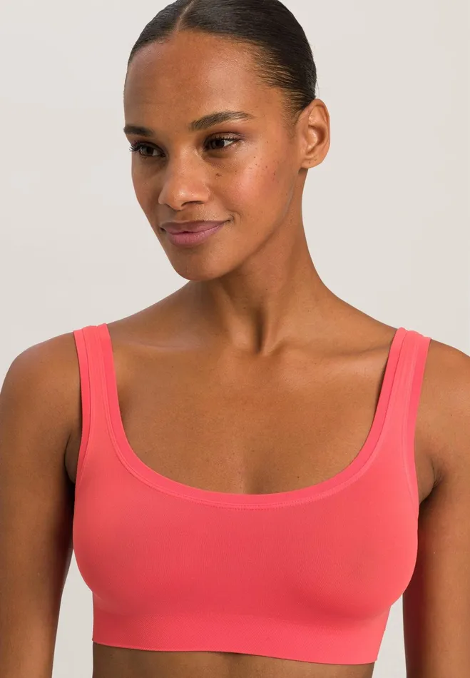 Crop Top Juicy Melon Women HANRO Wireless Bras