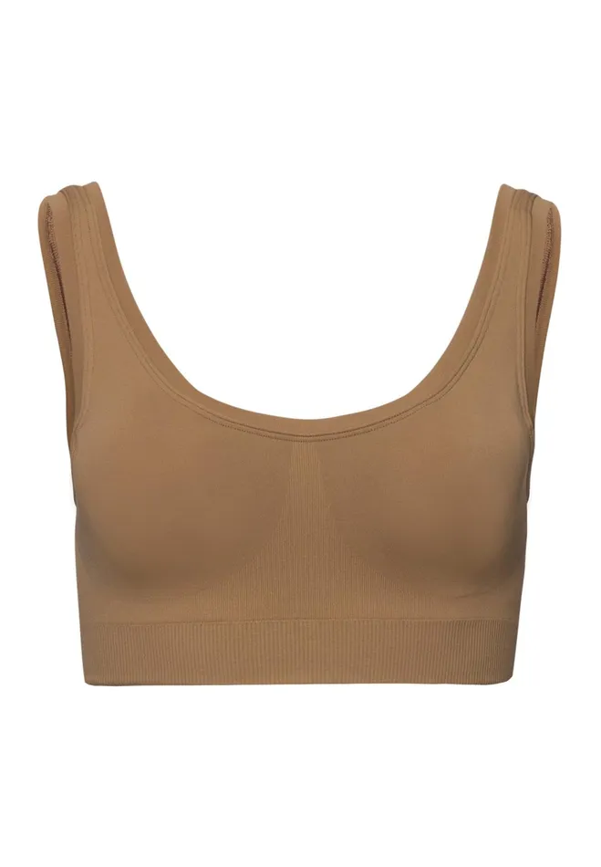 Crop Top Padded Walnut Women HANRO Crop Tops