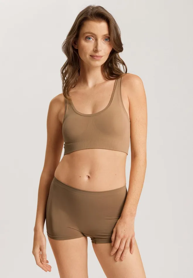 Crop Top Padded Walnut Women HANRO Crop Tops