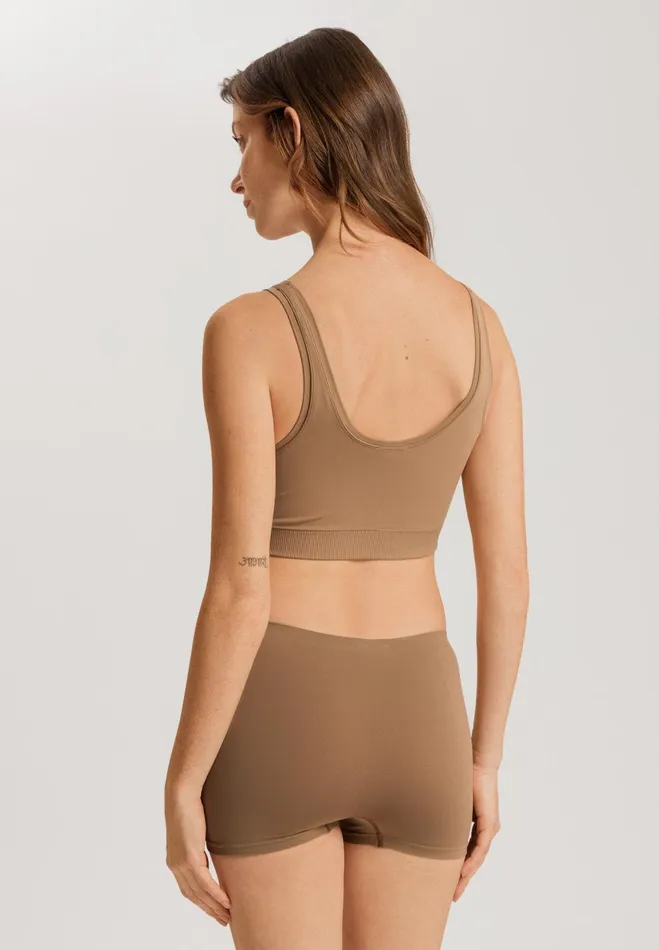 Crop Top Padded Walnut Women HANRO Crop Tops