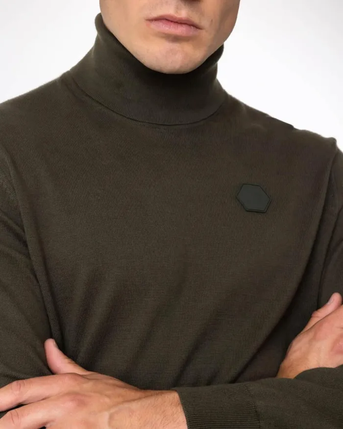 Cruyff Basco Turtle Neck Green Men Sweats and Hoodies Cruyff Basco Turtle Neck Green Men Sweats and Hoodies