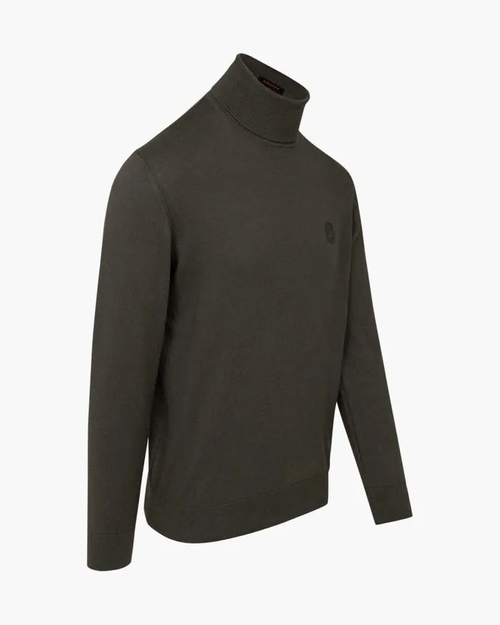 Cruyff Basco Turtle Neck Green Men Sweats and Hoodies Cruyff Basco Turtle Neck Green Men Sweats and Hoodies