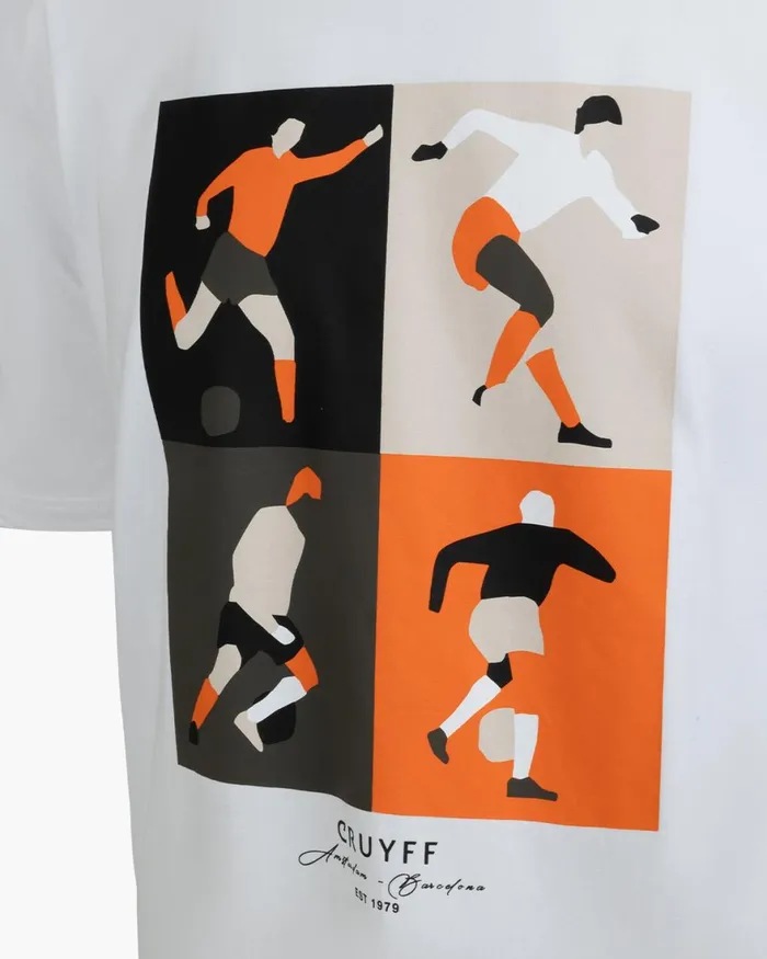 Cruyff Cruyff Turn Tee White Men TShirts and Polo039s Cruyff Cruyff Turn Tee White Men TShirts and Polo039s