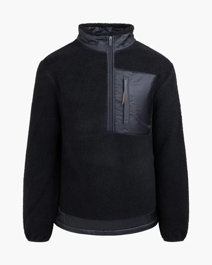 Cruyff Retina Half Zip Black Men Sweats and Hoodies