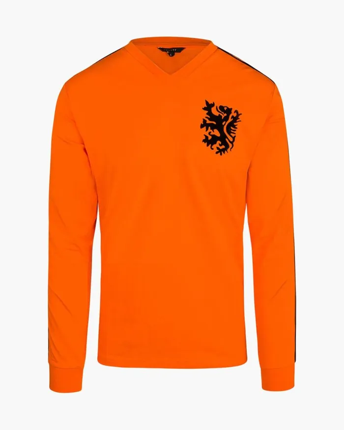 Cruyff World Cup Tee LS Orange Men Sweats and Hoodies