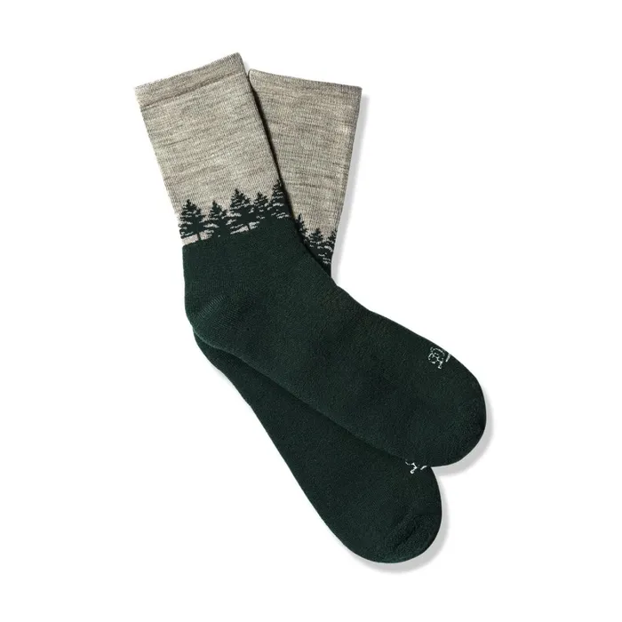 Danner Socks Danner Merino Midweight Hiking Socks 34 Crew 8211 Greengray 8211 MenWomen