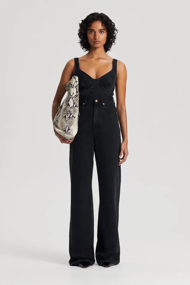 DENIM DRAPE LEG JEAN WASHEDBLACKG Denim Scanlan Theodore Women