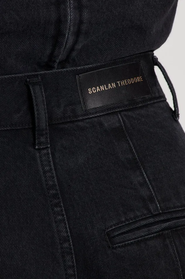 DENIM DRAPE LEG JEAN WASHEDBLACKG Denim Scanlan Theodore Women DENIM DRAPE LEG JEAN WASHEDBLACKG Denim Scanlan Theodore Women