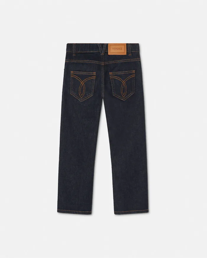 Denim Kids Versace Regular Jeans Blue