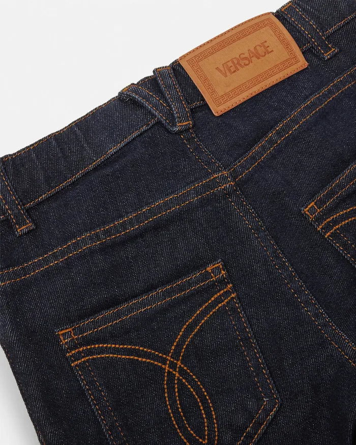 Denim Kids Versace Regular Jeans Blue