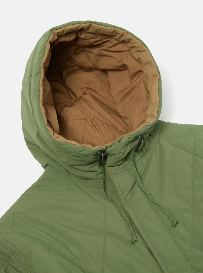 Diamond Quilt Parka In Green Recycled Nylon Men Universal Works Coats and Outerwear