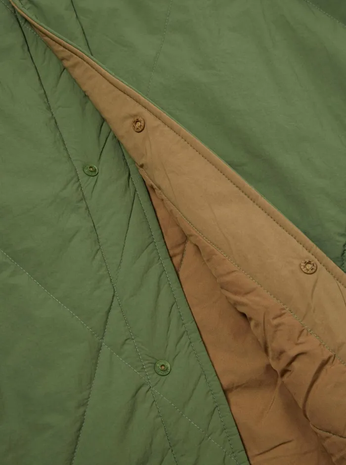 Diamond Quilt Parka In Green Recycled Nylon Men Universal Works Coats and Outerwear