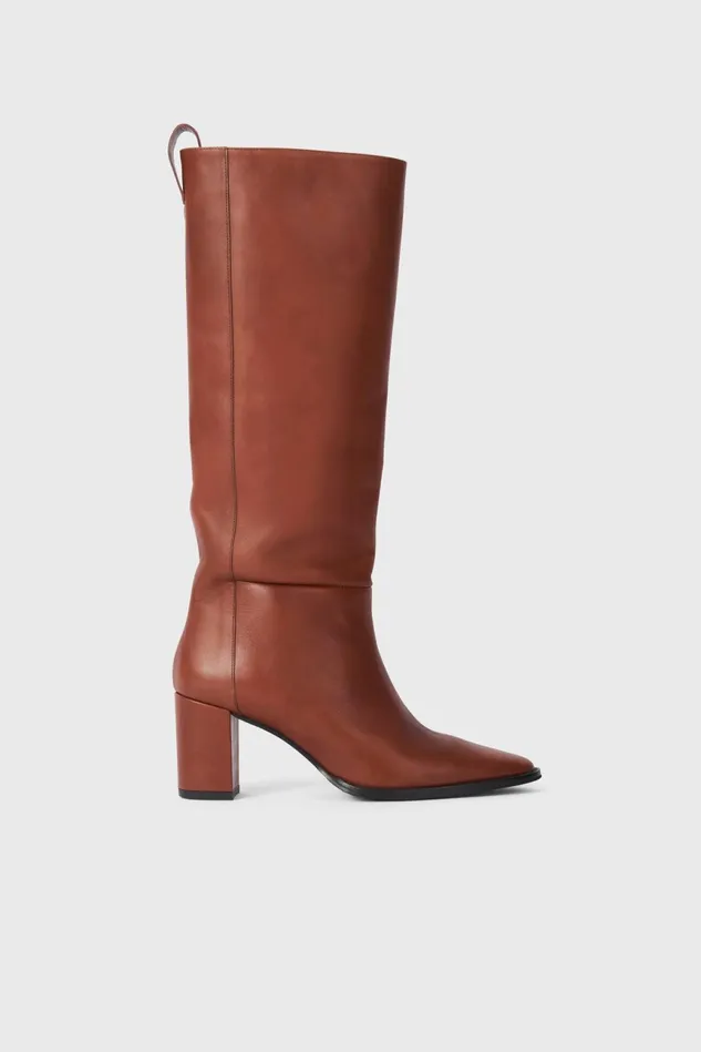 Dolores Kneehigh Boots Hazelnut Women Rodebjer Shoes
