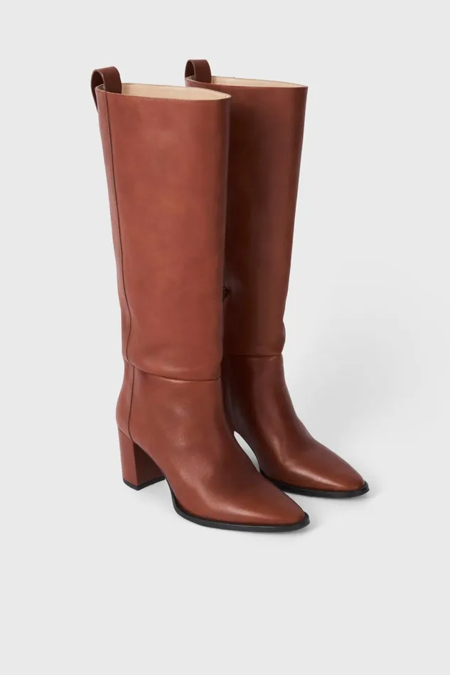 Dolores Kneehigh Boots Hazelnut Women Rodebjer Shoes