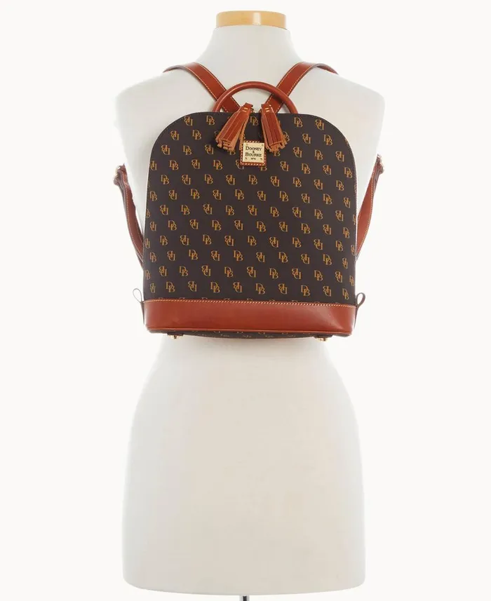 Dooney and Bourke Backpacks Gretta Domed Backpack Brown Tmoro 8211 WomenMen