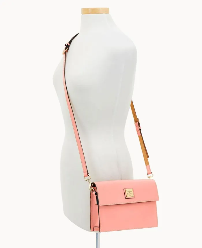 Dooney and Bourke Crossbodies Beacon East West Flap Crossbody Light Pink 8211 WomenMen Dooney and Bourke Crossbodies Beacon East West Flap Crossbody Light Pink 8211 WomenMen