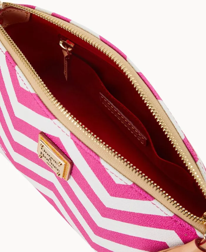 Dooney and Bourke Crossbodies Chevron Robin Crossbody Fuchsia 8211 WomenMen
