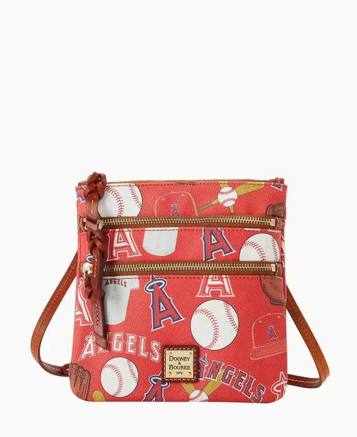 Dooney and Bourke Crossbodies MLB Angels N S Triple Zip Crossbody Angels 8211 WomenMen