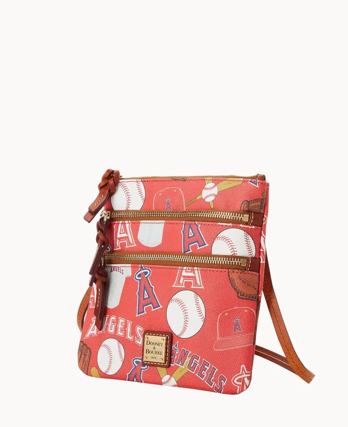 Dooney and Bourke Crossbodies MLB Angels N S Triple Zip Crossbody Angels 8211 WomenMen Dooney and Bourke Crossbodies MLB Angels N S Triple Zip Crossbody Angels 8211 WomenMen