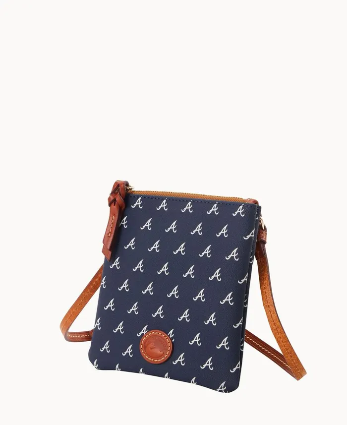 Dooney and Bourke Crossbodies MLB Braves Small North South Top Zip Crossbody Braves 8211 WomenMen Dooney and Bourke Crossbodies MLB Braves Small North South Top Zip Crossbody Braves 8211 WomenMen