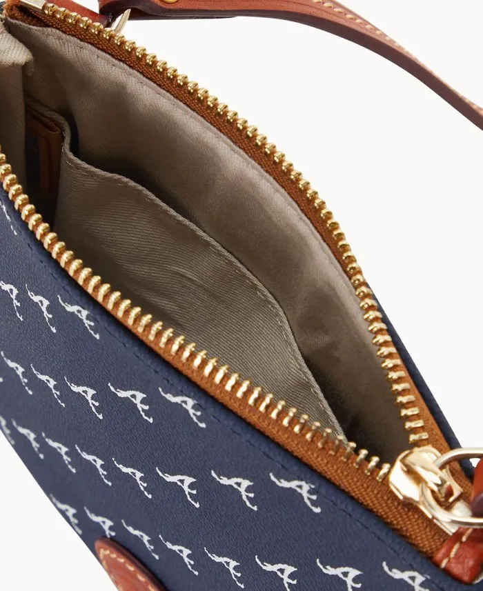 Dooney and Bourke Crossbodies MLB Braves Small North South Top Zip Crossbody Braves 8211 WomenMen Dooney and Bourke Crossbodies MLB Braves Small North South Top Zip Crossbody Braves 8211 WomenMen