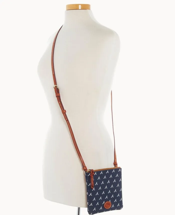 Dooney and Bourke Crossbodies MLB Braves Small North South Top Zip Crossbody Braves 8211 WomenMen Dooney and Bourke Crossbodies MLB Braves Small North South Top Zip Crossbody Braves 8211 WomenMen