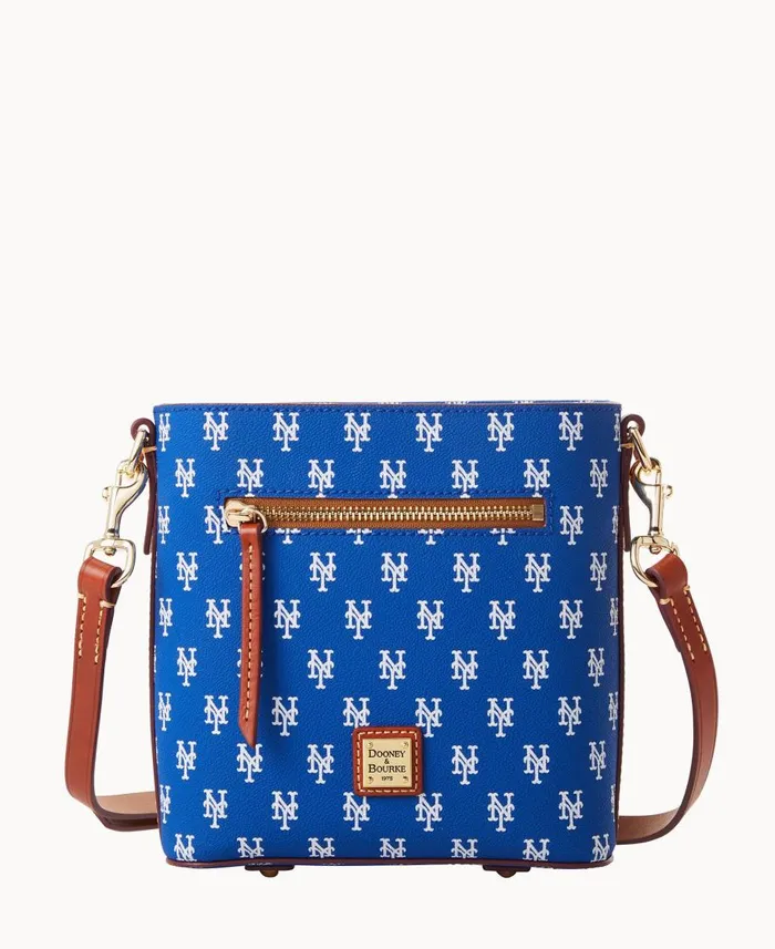 Dooney and Bourke Crossbodies MLB Mets Small Zip Crossbody Mets 8211 WomenMen