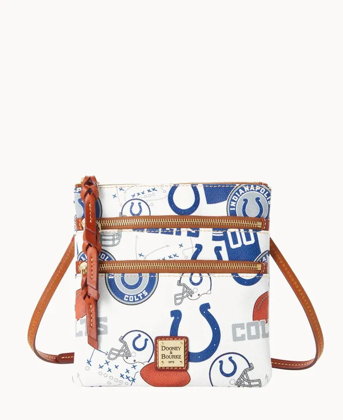 Dooney and Bourke Crossbodies NFL Colts N S Triple Zip Crossbody Colts 8211 WomenMen Dooney and Bourke Crossbodies NFL Colts N S Triple Zip Crossbody Colts 8211 WomenMen