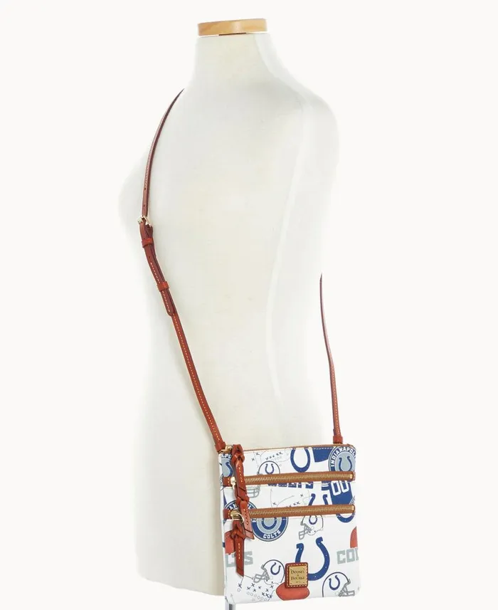 Dooney and Bourke Crossbodies NFL Colts N S Triple Zip Crossbody Colts 8211 WomenMen Dooney and Bourke Crossbodies NFL Colts N S Triple Zip Crossbody Colts 8211 WomenMen