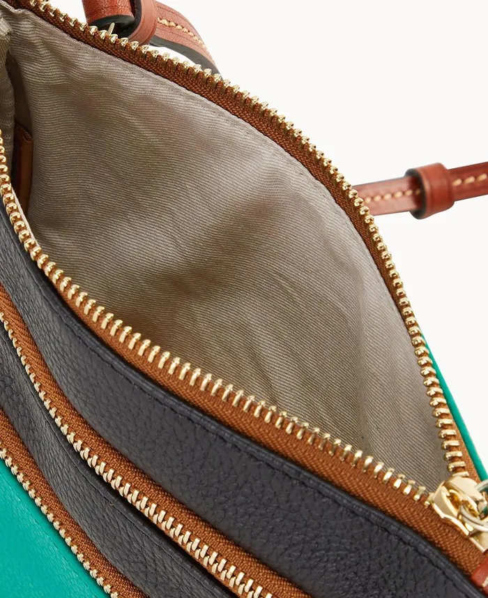 Dooney and Bourke Crossbodies NFL Jets Triple Zip Crossbody Jets 8211 WomenMen Dooney and Bourke Crossbodies NFL Jets Triple Zip Crossbody Jets 8211 WomenMen
