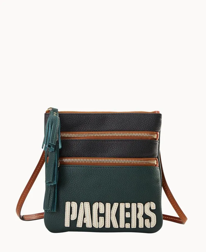 Dooney and Bourke Crossbodies NFL Packers Triple Zip Crossbody Packers 8211 WomenMen Dooney and Bourke Crossbodies NFL Packers Triple Zip Crossbody Packers 8211 WomenMen