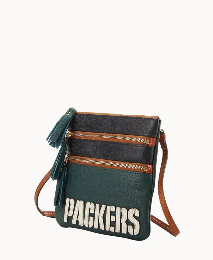 Dooney and Bourke Crossbodies NFL Packers Triple Zip Crossbody Packers 8211 WomenMen Dooney and Bourke Crossbodies NFL Packers Triple Zip Crossbody Packers 8211 WomenMen