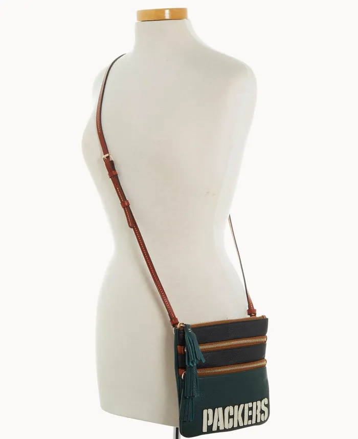 Dooney and Bourke Crossbodies NFL Packers Triple Zip Crossbody Packers 8211 WomenMen Dooney and Bourke Crossbodies NFL Packers Triple Zip Crossbody Packers 8211 WomenMen