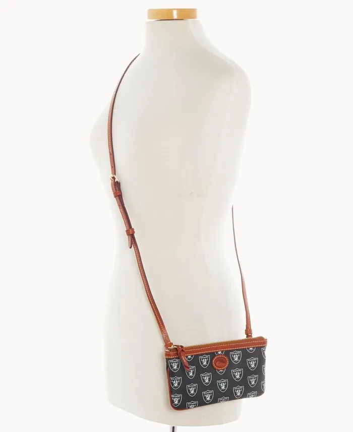 Dooney and Bourke Crossbodies NFL Raiders Large Slim Crossbody Raiders 8211 WomenMen Dooney and Bourke Crossbodies NFL Raiders Large Slim Crossbody Raiders 8211 WomenMen