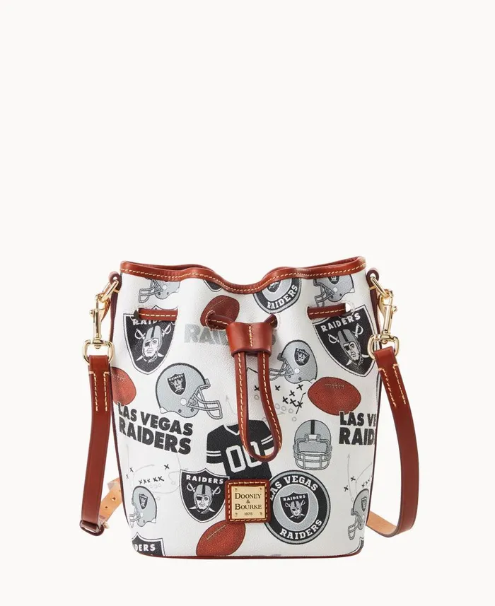 Dooney and Bourke Crossbodies NFL Raiders Small Drawstring Raiders 8211 WomenMen Dooney and Bourke Crossbodies NFL Raiders Small Drawstring Raiders 8211 WomenMen
