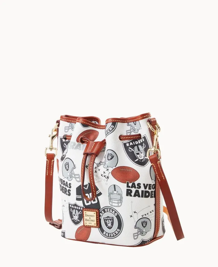 Dooney and Bourke Crossbodies NFL Raiders Small Drawstring Raiders 8211 WomenMen Dooney and Bourke Crossbodies NFL Raiders Small Drawstring Raiders 8211 WomenMen