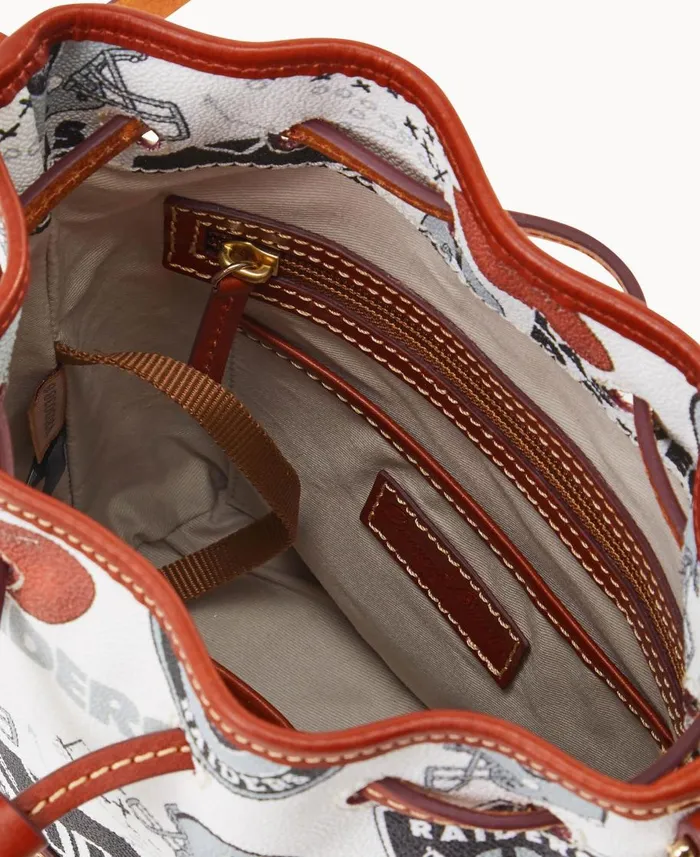 Dooney and Bourke Crossbodies NFL Raiders Small Drawstring Raiders 8211 WomenMen Dooney and Bourke Crossbodies NFL Raiders Small Drawstring Raiders 8211 WomenMen