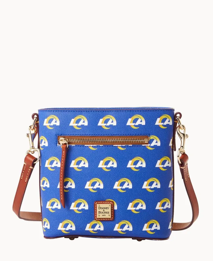 Dooney and Bourke Crossbodies NFL Rams Small Zip Crossbody Rams 8211 WomenMen