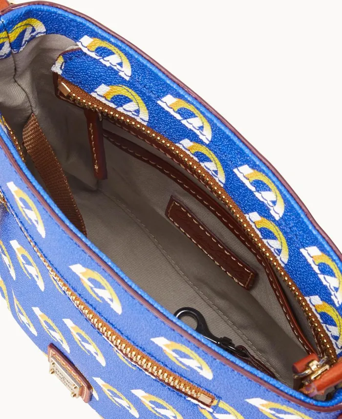 Dooney and Bourke Crossbodies NFL Rams Small Zip Crossbody Rams 8211 WomenMen Dooney and Bourke Crossbodies NFL Rams Small Zip Crossbody Rams 8211 WomenMen