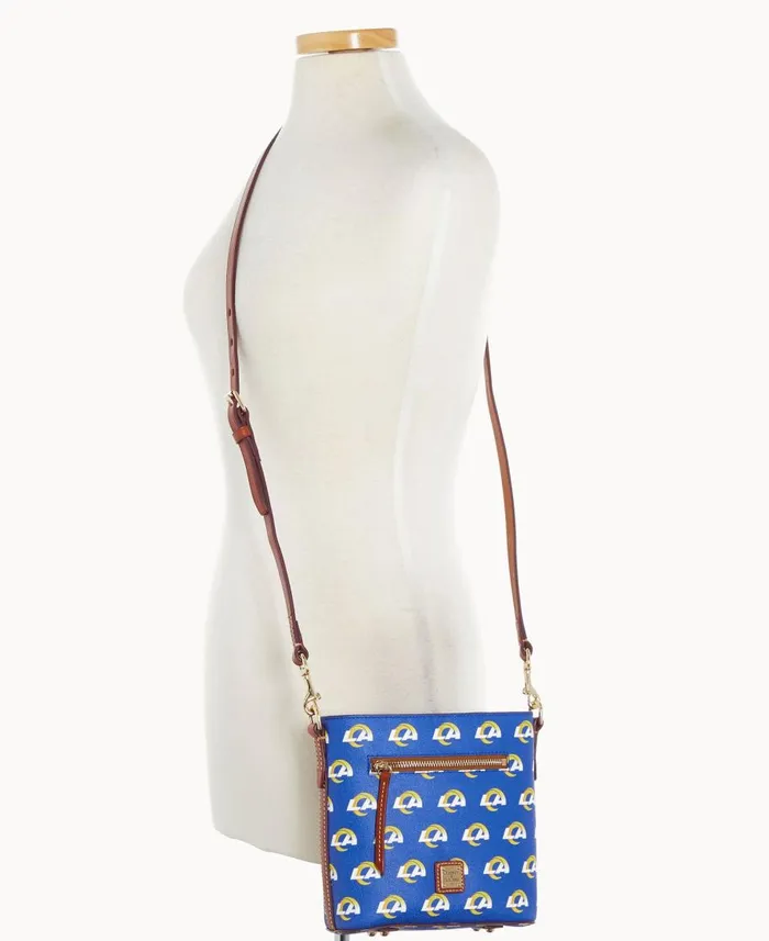 Dooney and Bourke Crossbodies NFL Rams Small Zip Crossbody Rams 8211 WomenMen Dooney and Bourke Crossbodies NFL Rams Small Zip Crossbody Rams 8211 WomenMen