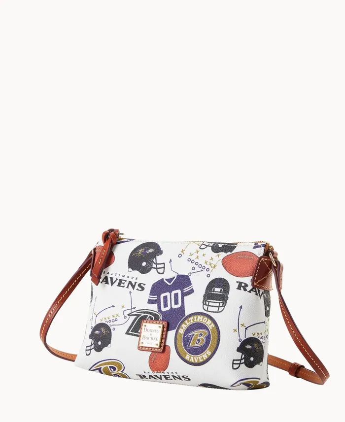 Dooney and Bourke Crossbodies NFL Ravens Crossbody Pouchette Ravens 8211 WomenMen Dooney and Bourke Crossbodies NFL Ravens Crossbody Pouchette Ravens 8211 WomenMen