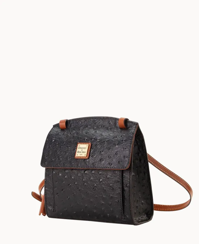 Dooney and Bourke Crossbodies Ostrich Crossbody Black 8211 WomenMen